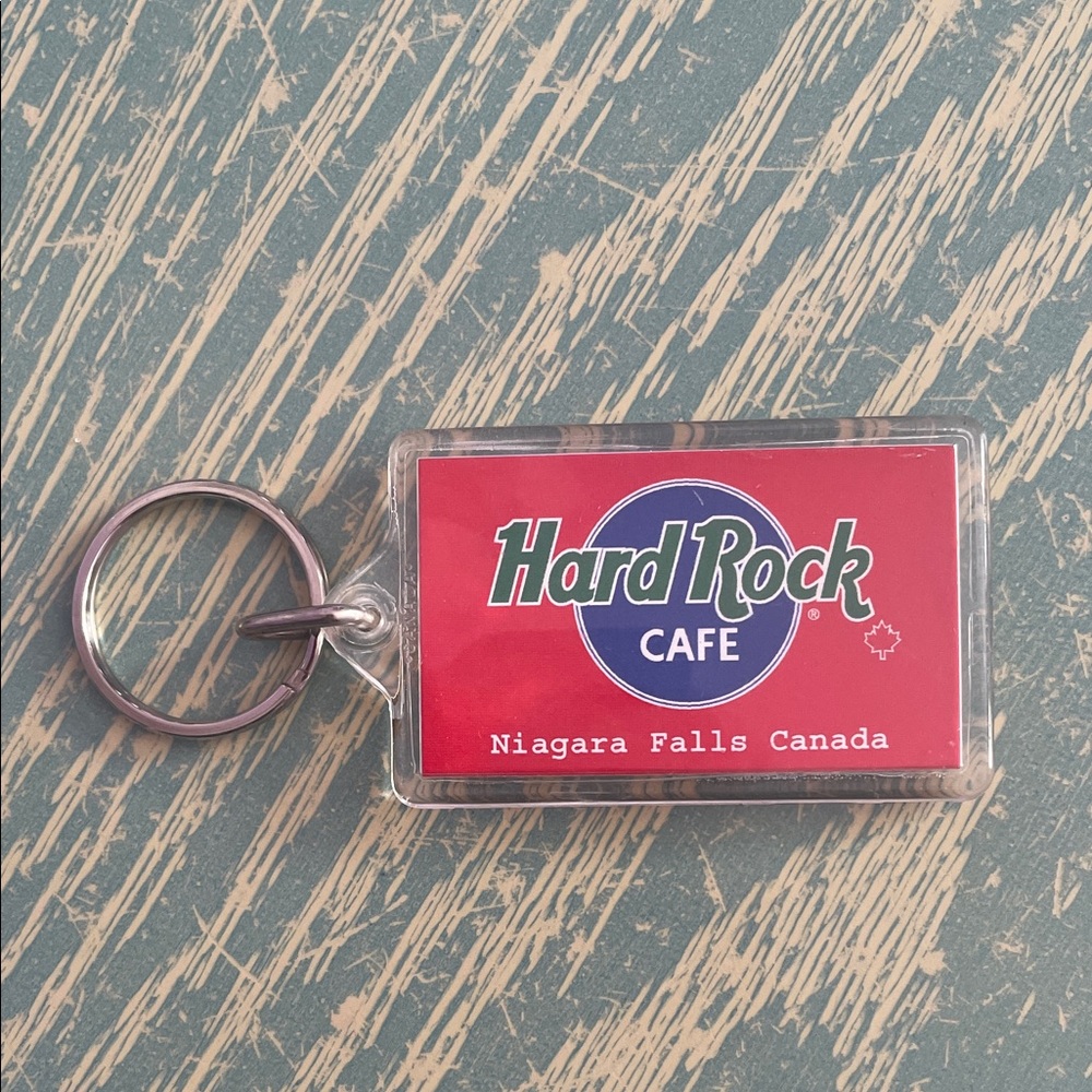 Vintage Hard Rock Cafe Niagara Falls Keychain Souvenir